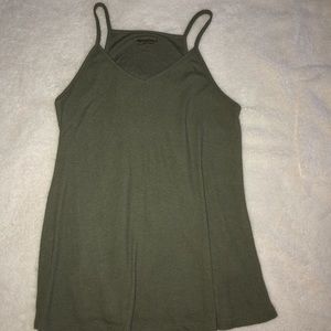 Navy Green ribbed flowy tank